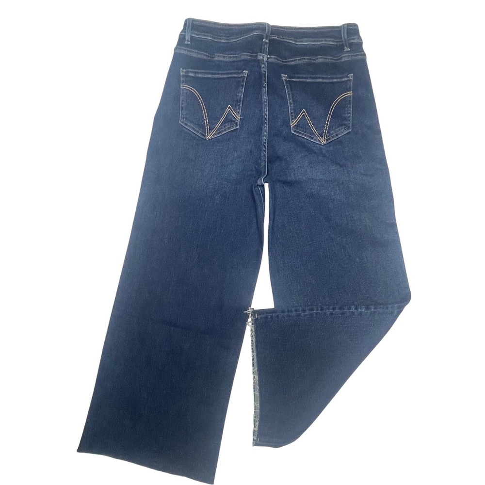 MoCo Boutique High Rise Cropped Barrel Wide Leg Denim Jeans Women's 13/31